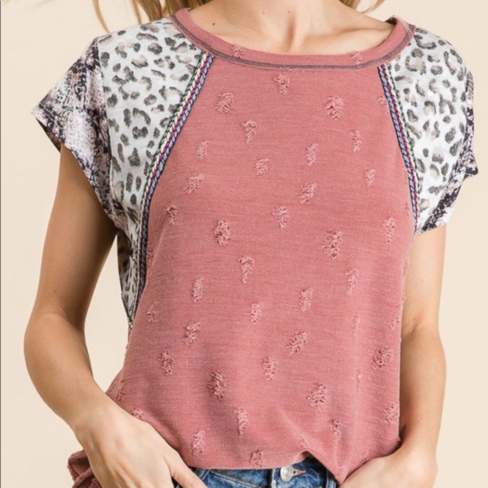 Fun cheetah snake print top